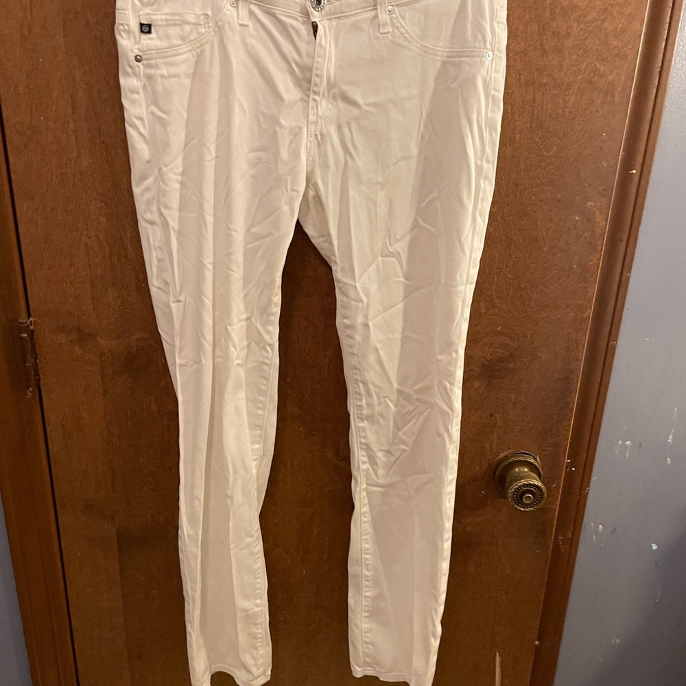 Adriano Goldschmied AG the Stilt Cigarette Leg White‎ Pants 29R
